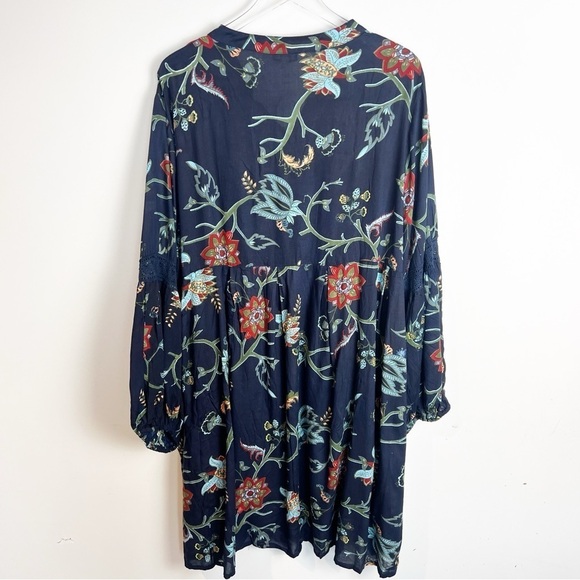 NEW Ananda’s Collection Blue Floral Dress Coverup size 1X - Picture 8 of 9